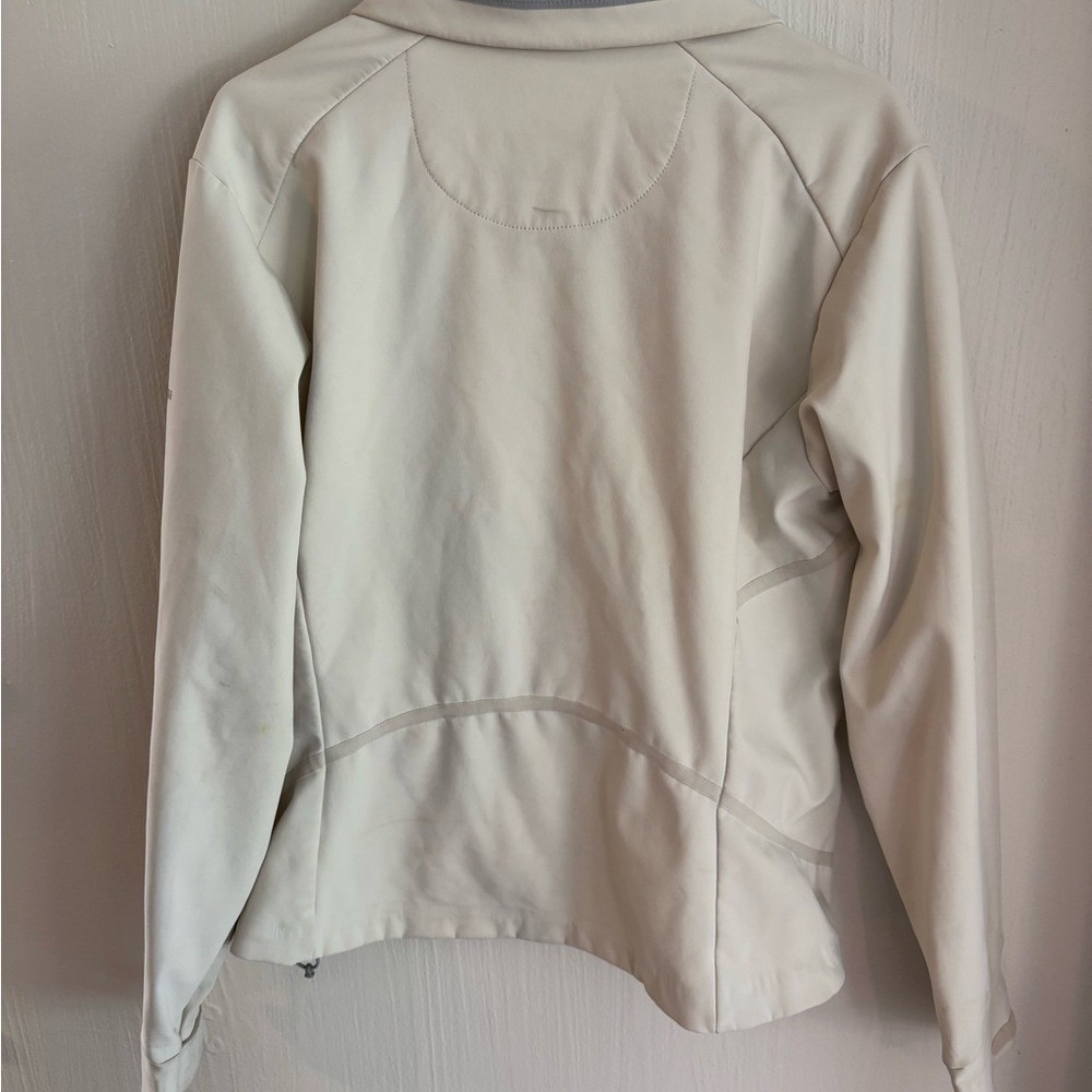 Columbia Titanium Softshell Jacket Womens Large Cream Full Zip Hiking Gorpcore - Picture 3 of 4